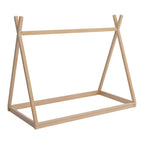 Montessori Wood Twin Tent Bed - Low-Floor House-Shaped Bed Frame for Kids/Teens - Slat-Free Design for Boys & Girls Bedrooms