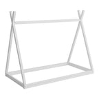 Montessori Wood Twin Tent Bed - Low-Floor House-Shaped Bed Frame for Kids/Teens - Slat-Free Design for Boys & Girls Bedrooms