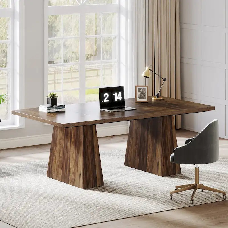 63 Inches Modern Executive Office Desk Large Computer Conference Table