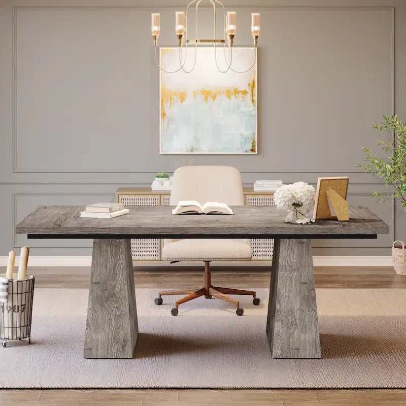 63 Inches Modern Executive Office Desk Large Computer Conference Table