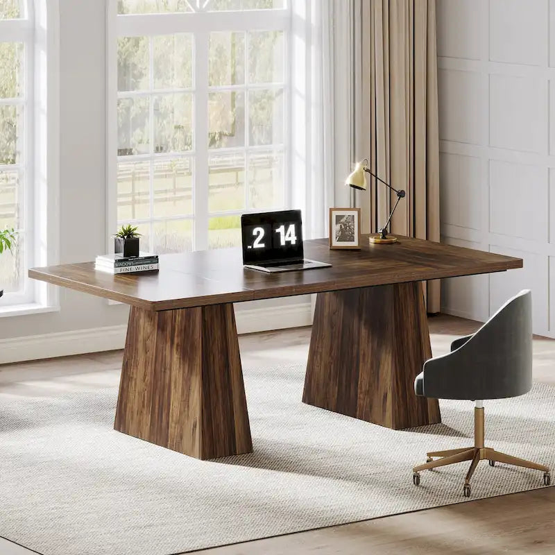 63 Inches Modern Executive Office Desk Large Computer Conference Table