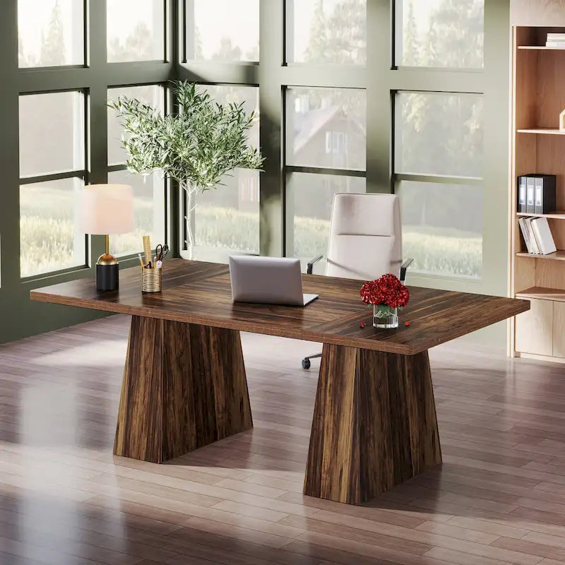 63 Inches Modern Executive Office Desk Large Computer Conference Table