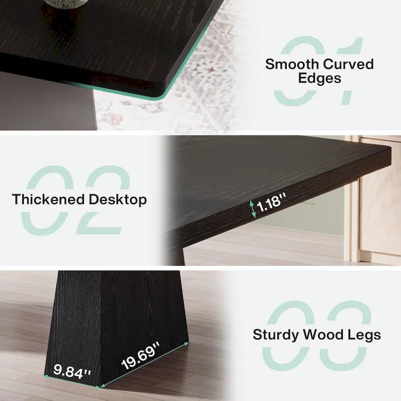 63 Inches Modern Executive Office Desk Large Computer Conference Table