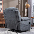 Overstuffed Chenille Power Lift Recliner With Extended Footrest,lift Assist,heat/message,ubs/type C Charging & Storage
