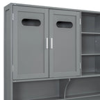 Twin Daybed with Hydraulic Lift, 3 Storage Spaces & Built-in Shelves and Cabinets