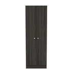 HomeRoots 71 Dark Brown Wood Pantry Or Storage Closet - 23.6' X '70.8' X '11.8