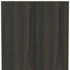 HomeRoots 71 Dark Brown Wood Pantry Or Storage Closet - 23.6' X '70.8' X '11.8