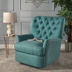Roomfitters Electric Recliner with Copper Accents and Soft Upholstery, Comfortable Lounge Chair for Living Room, Teal