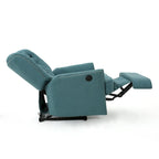 Roomfitters Electric Recliner with Copper Accents and Soft Upholstery, Comfortable Lounge Chair for Living Room, Teal