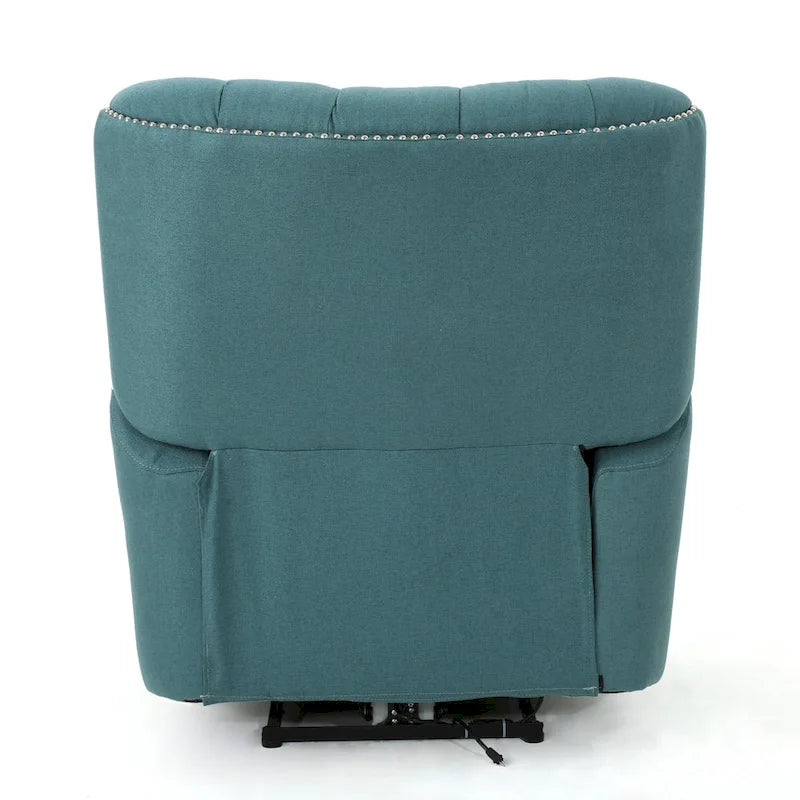 Roomfitters Electric Recliner with Copper Accents and Soft Upholstery, Comfortable Lounge Chair for Living Room, Teal