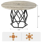 47 Inch Round Dining Table for Dining Room, Living Room - N/A