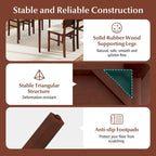 Costway 5 PCS Dining Table Set for 4 Farmhouse Wooden Table & 4