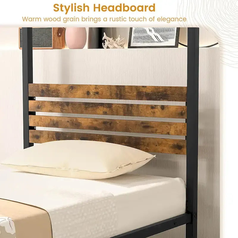 Gymax Twin/Full/Queen Size 4-Post Canopy Bed Frame Rustproof Metal