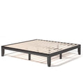 Costway King Size 14  Wooden Bed Frame Mattress Platform Wood Slats