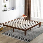 Costway King Size 14  Wooden Bed Frame Mattress Platform Wood Slats