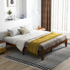 Costway King Size 14  Wooden Bed Frame Mattress Platform Wood Slats