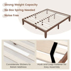 Costway King Size 14  Wooden Bed Frame Mattress Platform Wood Slats