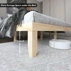 Costway King Size 14  Wooden Bed Frame Mattress Platform Wood Slats