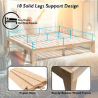 Costway King Size 14  Wooden Bed Frame Mattress Platform Wood Slats