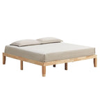 Costway King Size 14  Wooden Bed Frame Mattress Platform Wood Slats