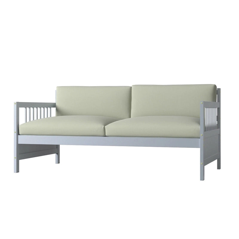 Gymax Twin Size Wooden Slats Daybed Frame Support Platform W/Rails