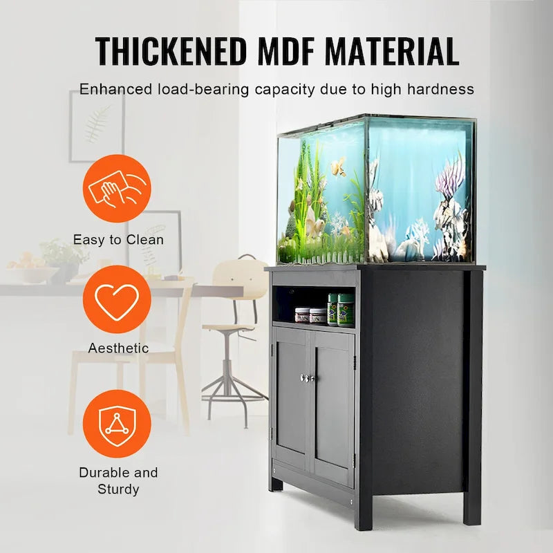 Aquarium Stand Reptile Tank Stand with Storage, Cabinet and Hardware Kit