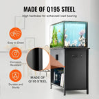Aquarium Stand Reptile Tank Stand with Storage, Cabinet and Hardware Kit