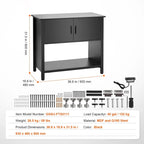 Aquarium Stand Reptile Tank Stand with Storage, Cabinet and Hardware Kit