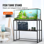 Aquarium Stand Reptile Tank Stand with Storage, Cabinet and Hardware Kit