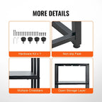 Aquarium Stand Reptile Tank Stand with Storage, Cabinet and Hardware Kit