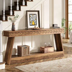 70.87-Inch Extra Long Entryway Table, 2-Tier Narrow Console Table with Storage - 70.87 D x 11.81 W x 31.5 H