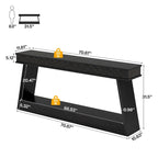 70.87-Inch Extra Long Entryway Table, 2-Tier Narrow Console Table with Storage - 70.87 D x 11.81 W x 31.5 H