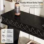 70.87-Inch Extra Long Entryway Table, 2-Tier Narrow Console Table with Storage - 70.87 D x 11.81 W x 31.5 H