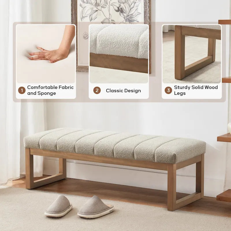 45  Entryway Upholstered Bench Shoe Rack Bench