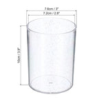 Acrylic Pencil Holder, Makeup Brush Holder Round Desktop Organizer