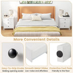 Gymax 3-Drawer Nightstand Wooden Bedside Table Modern Side End Table - See Details