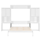 All-in-one Murphy Bed with Desk, Vanity and Wardrobe Queen Folding Bed