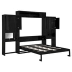 All-in-one Murphy Bed with Desk, Vanity and Wardrobe Queen Folding Bed
