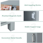 Gymax Bathroom Storage Organizer Narrow Floor Cabinet w/ 2-Tier