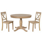 Modern Dining Table Set for 4 with Round Table and 4 Kitchen Room Chairs, 5 Piece Kitchen Table Set for Dining Room
