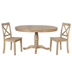 Modern Dining Table Set for 4 with Round Table and 4 Kitchen Room Chairs, 5 Piece Kitchen Table Set for Dining Room