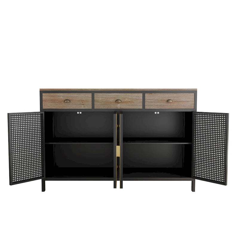 Freestanding Sideboard Storage Cabinet Entryway Floor Cabinet