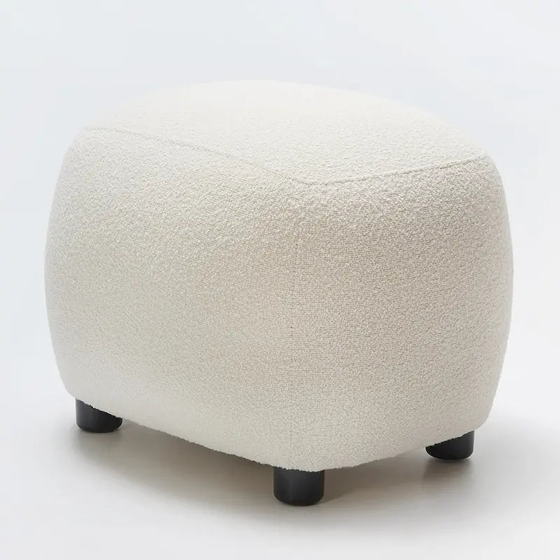 KINWELL 23  Wide Boucle Upholstered Footstool Ottoman Sofa Chair Footrest