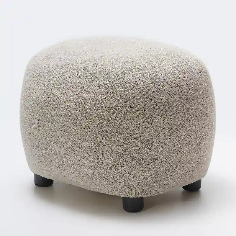 KINWELL 23  Wide Boucle Upholstered Footstool Ottoman Sofa Chair Footrest