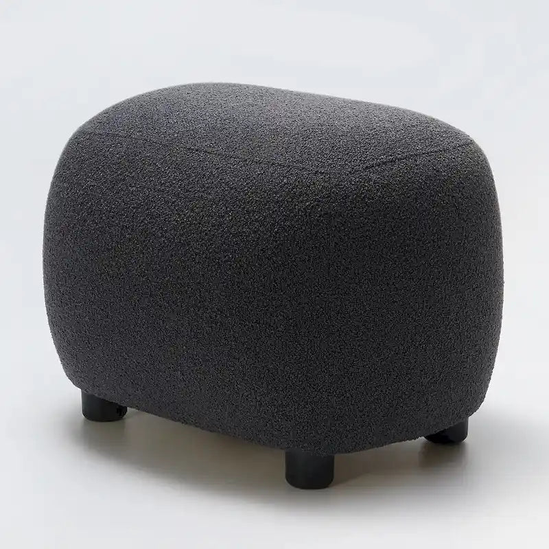 KINWELL 23  Wide Boucle Upholstered Footstool Ottoman Sofa Chair Footrest