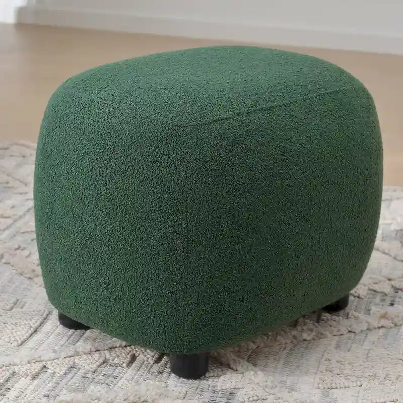 KINWELL 23  Wide Boucle Upholstered Footstool Ottoman Sofa Chair Footrest