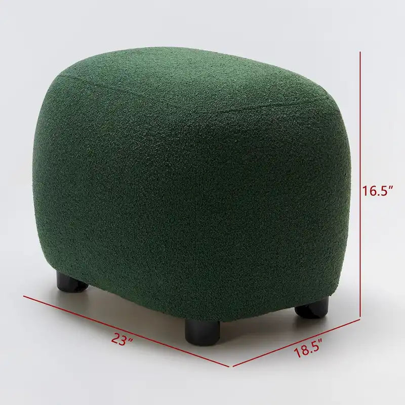KINWELL 23  Wide Boucle Upholstered Footstool Ottoman Sofa Chair Footrest