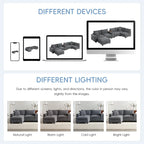 140 Corduroy U-Shaped Modular Sectional Sofa with Storage Ottoman & Console,and USB Charger, Cup Holders & 30 Wide Seats