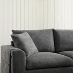 140 Corduroy U-Shaped Modular Sectional Sofa with Storage Ottoman & Console,and USB Charger, Cup Holders & 30 Wide Seats