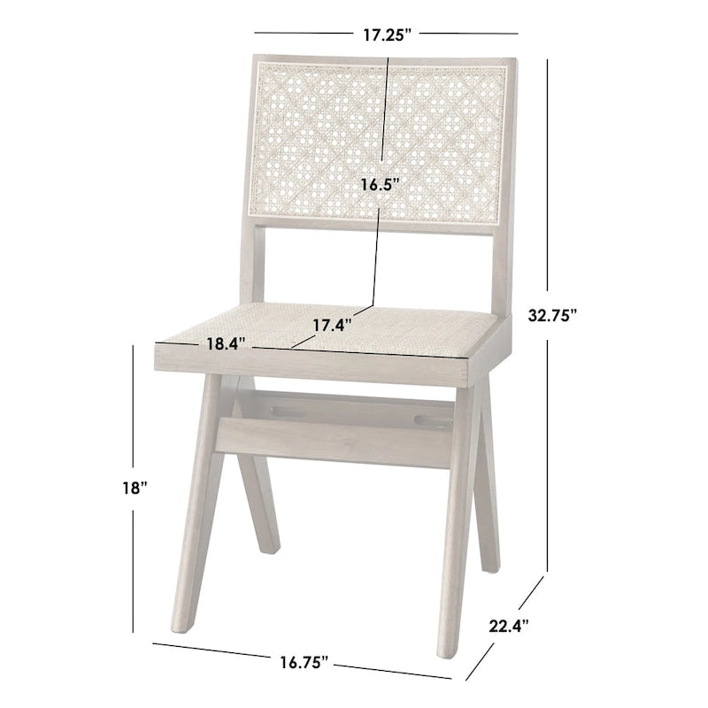 Lifestorey Velentina Solid Wood and Rattan Dining Sets